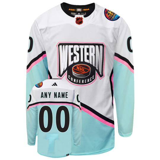 Men's Colorado Avalanche Custom 2023 All-star Wetern Conference White Stitched Jersey